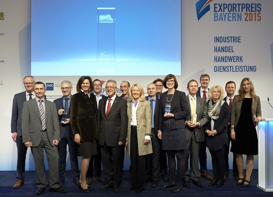 Preisträger und Laudatoren Exportpreis Bayern 2015
